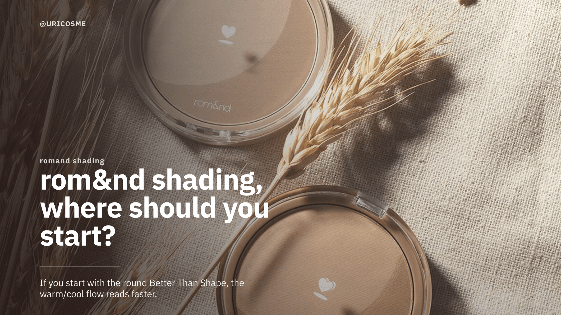 롬앤 쉐딩 베러댄쉐이프, 입문용으로 괜찮을까? 원형 2색 쉐딩 솔직 리뷰