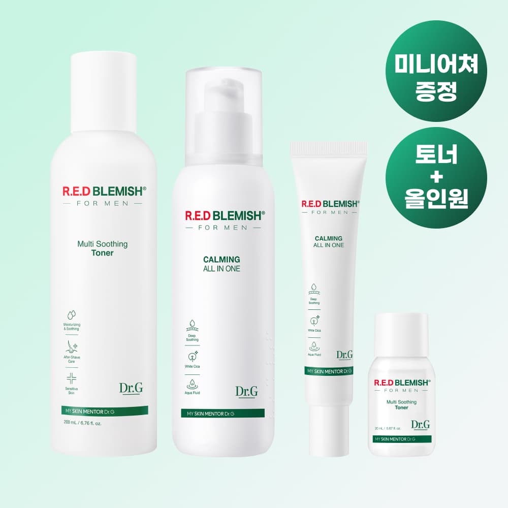 Dr. J's Red Blemish for Men Toner/Calming All-in-One 2-Pack
