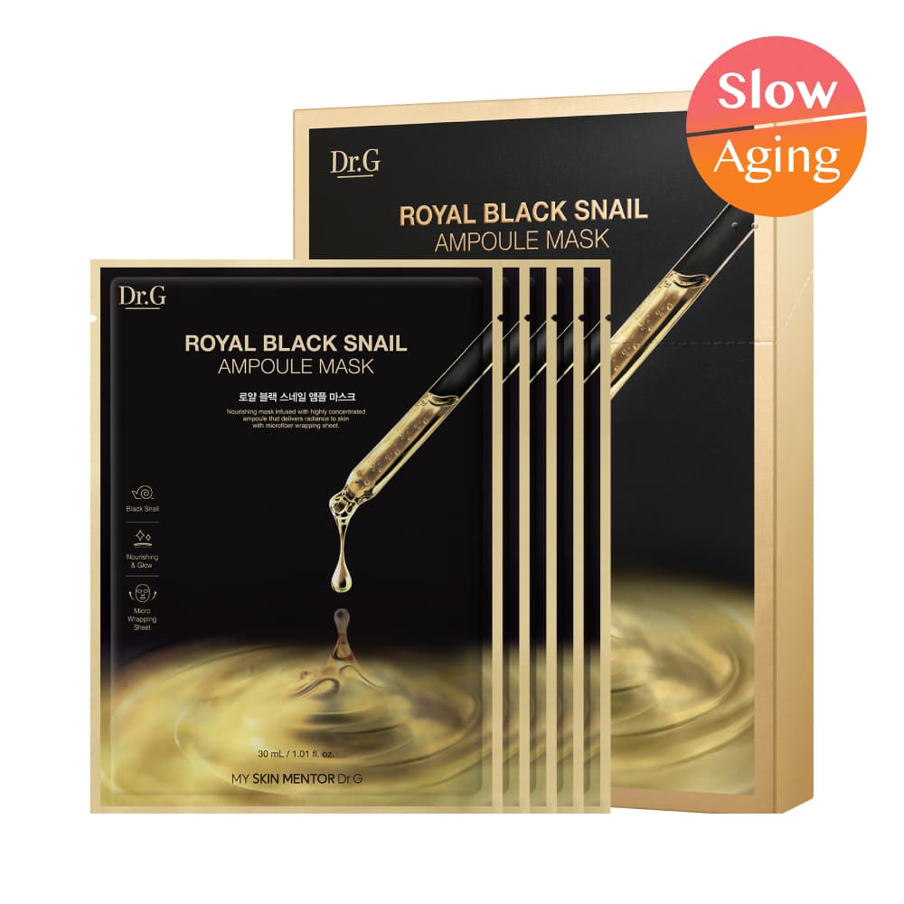 Dr.G Royal Black Snail Ampoule Mask 30g 5Sheets