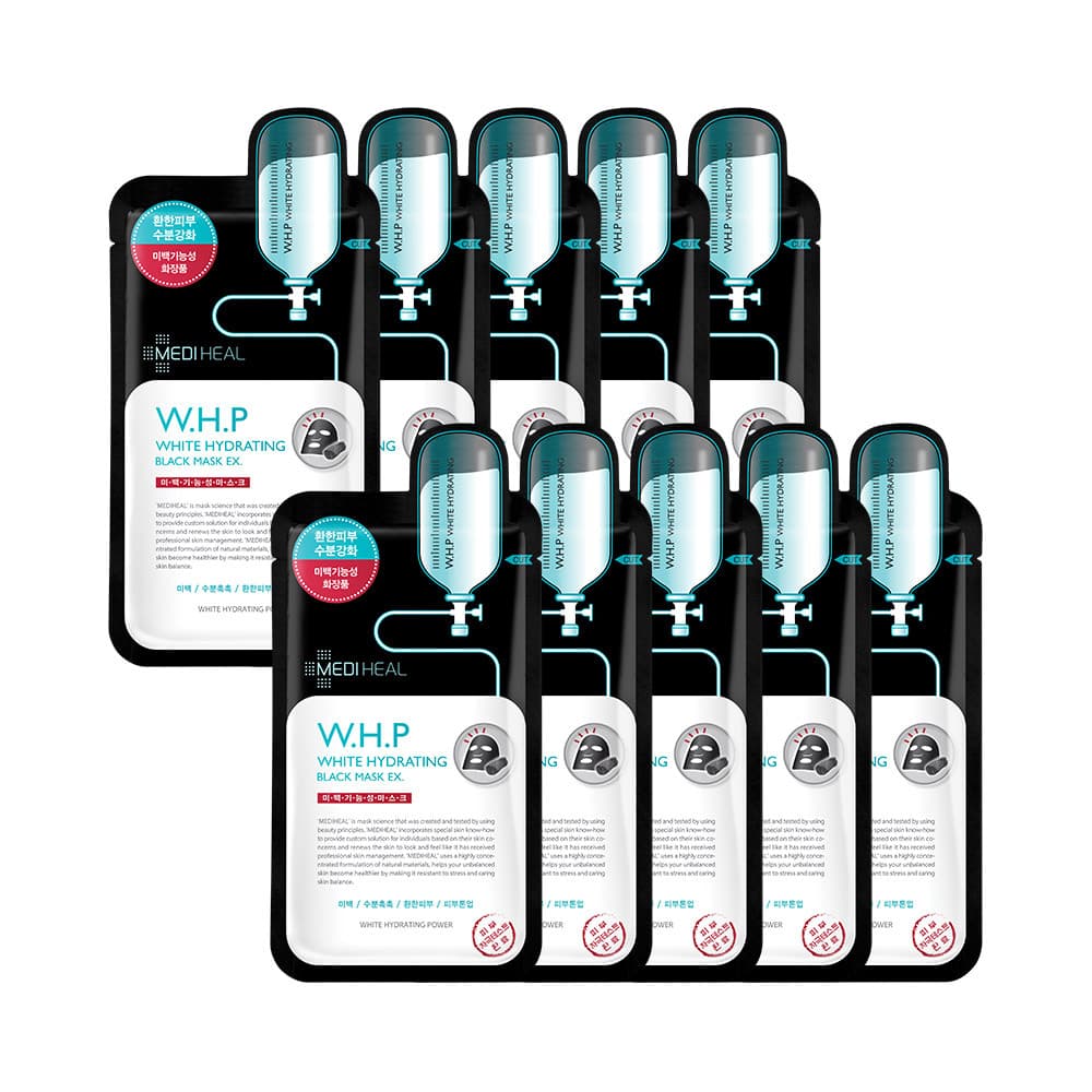 메디힐 W.H.P 미백수분 블랙 마스크 EX 10매