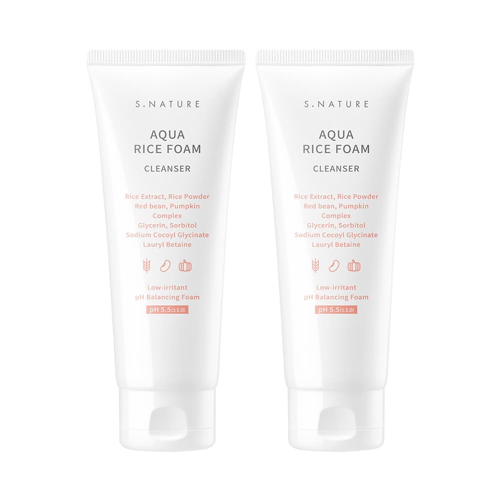 에스네이처 아쿠아 라이스 약산성 클렌징폼 160ml 더블기획 - view 5
