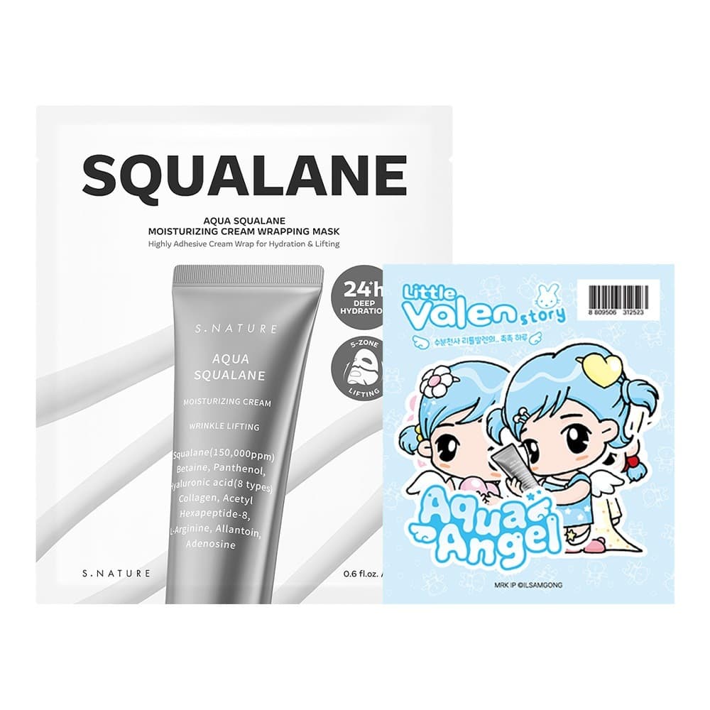에스네이처 아쿠아 스쿠알란 수분크림 랩핑 마스크 4매 기획 - view 5