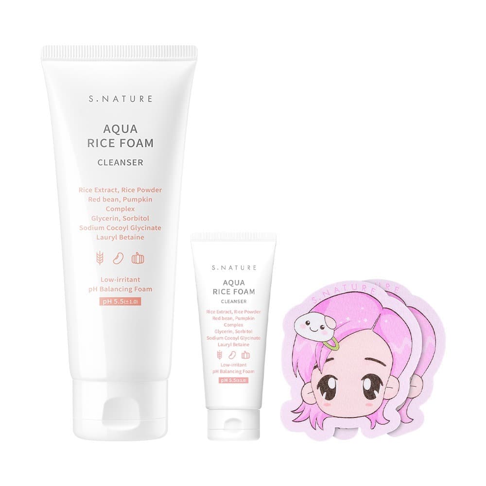 에스네이처 아쿠아 라이스 약산성 클렌징폼 160ml 기획 - view 4