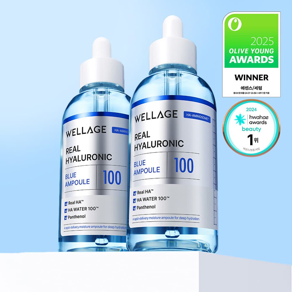 웰라쥬 리얼 히알루로닉 블루 100 앰플 75ml 더블기획 - view 3