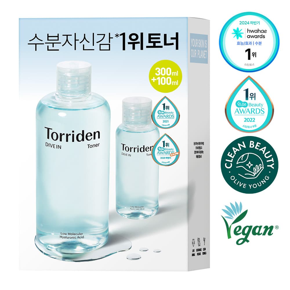 토리든 다이브인 저분자 히알루론산 토너 300ml 기획(+100ml 추가 증정) - view 3