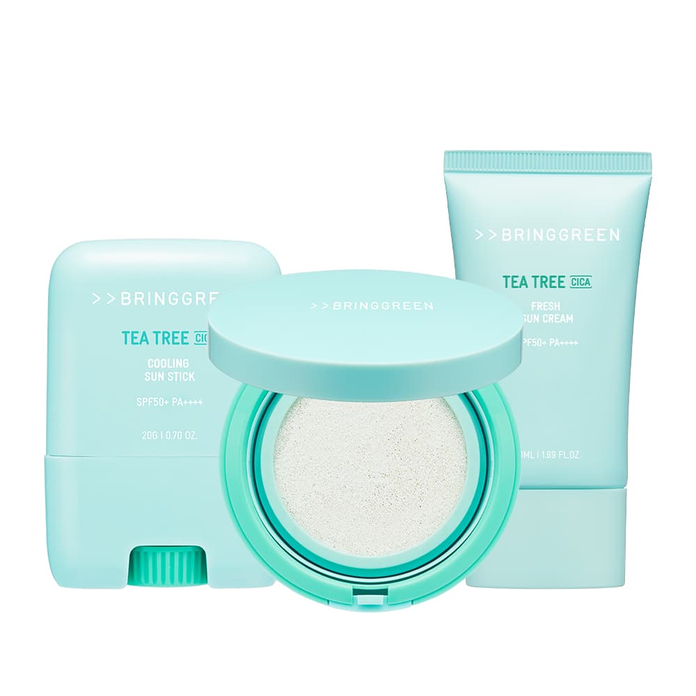 브링그린 티트리 시카 선 3종 선쿠션/선크림/선스틱 usage