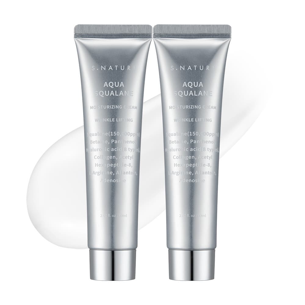 에스네이처 아쿠아 스쿠알란 수분크림 60ml 더블기획 usage