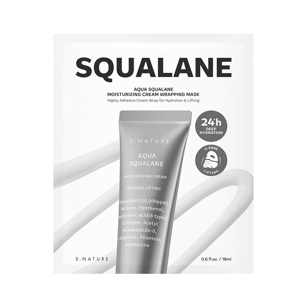 에스네이처 아쿠아 스쿠알란 수분크림 랩핑 마스크 1매 usage